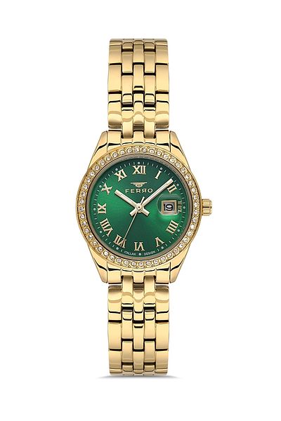 FERRO Yellow Steel Cord Women Wrist Watch Fl21619Awt-B6
