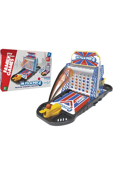 GLOBO 4-in-1 board game with ball launcher, 2 players