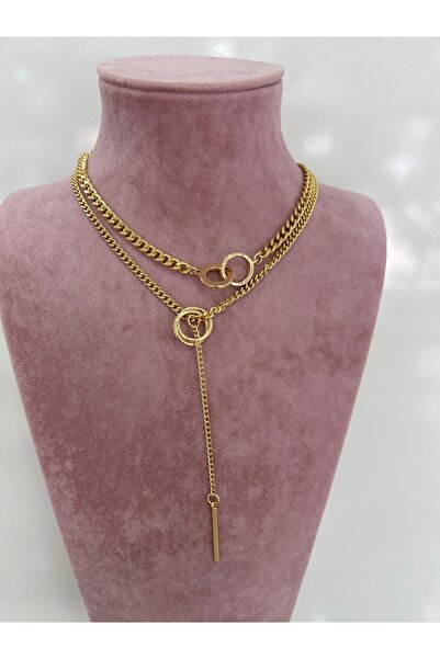 Derya Accessories Çelik çoklu kolye