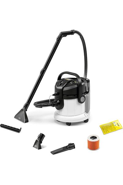 Karcher SE 4 Select 3-in-1 Carpet and Upholstery Cleaner, Wet & Dry Vacuum with Spray Extraction for