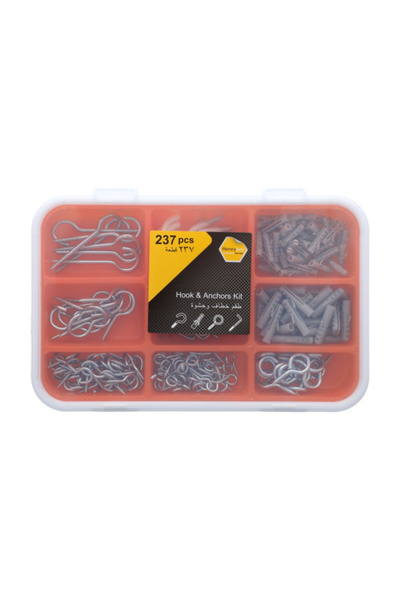 HONEYBEE 237-Piece Steel Hook and Anchor Kit For Mounting and Decoration Appl...