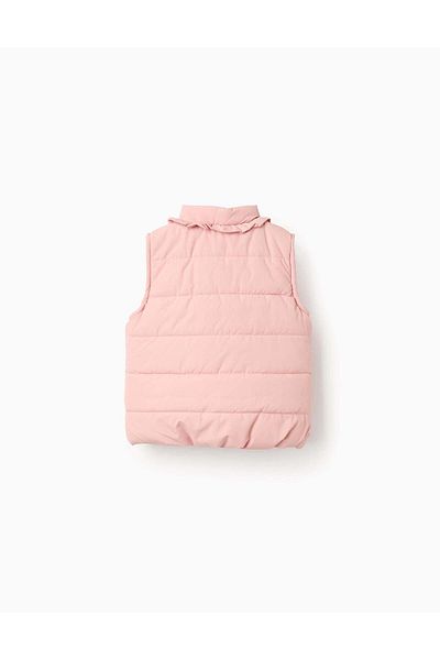 Ziddy Padded Gilet with Polar Lining for Baby Girls, Pink