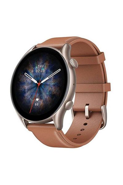 Amazfit ساعة ذكية GTR 3 Pro مع ميزان مجاني مع أليكسا GPS واي فاي، لون بني