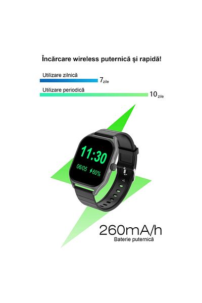 Smart Vibe DT™ WA9CH MAX - AMOLED Smartwatch Apel Bluetooth, 24/7 Fitness Tracker, HR/ECG/Somn/SpO2, Pink