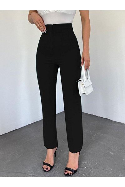 modamtn Zra Pleated Carrot Pants -Black