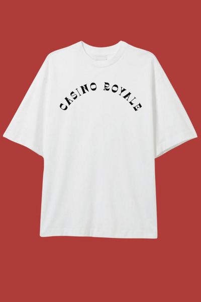 Dupe Design Royale Printed Oversize White T-Shirt