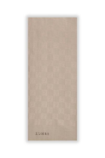Zühre Monogram Patterned Stone Seher Shawl 0106