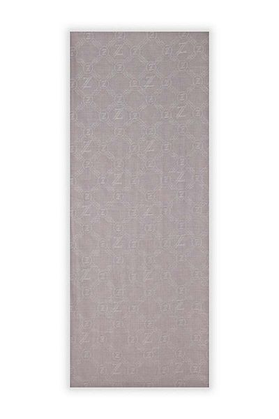 Zühre Monogram Patterned Gray Greenhouse Shawl 0021
