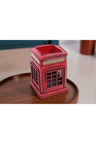 Kuzey Tacı Декоративна метална лондонска телефонна кабина за писалки с ностал...