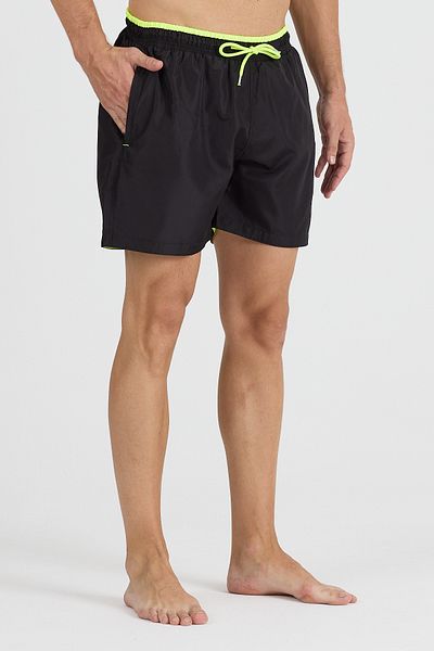 pandy Colorful Lined Mesh Pocket Zippered Swim Shorts