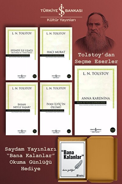 TÜRKİYE İŞ BANKASI KÜLTÜR YAYINLARI Anna Karenina & Efendi ile Uşağı & Hacı M...