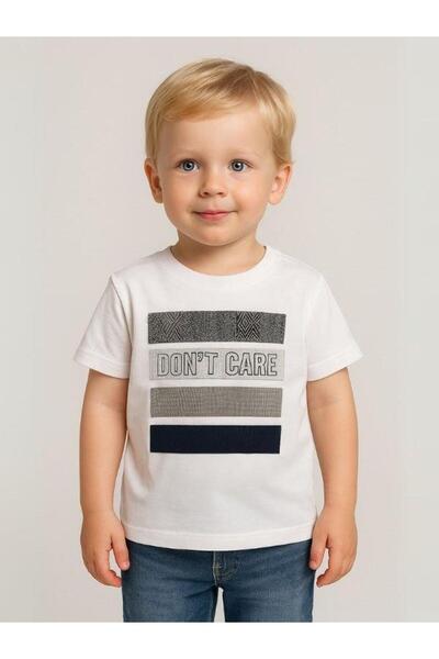 Zekids Μπλουζάκι με απλικέ για αγόρια Don't Care Written