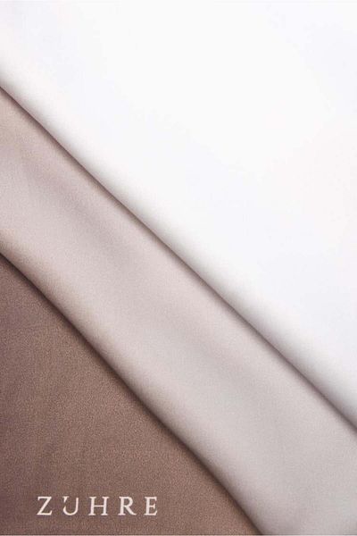 Zühre Color Transition Silk Satin Scarf V5 0075