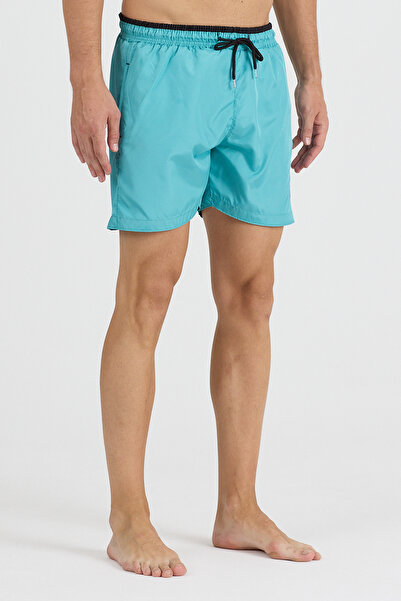pandy Colorful Lined Mesh Pocket Zippered Swim Shorts