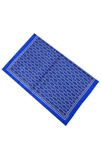Zühre Monogram Pattern Polyester Twill Scarf 0081 V10