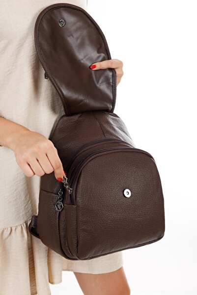 Newish Women's Leather Adjustable Strap Shoulder and Backpack