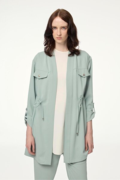 Zühre Pocket Detailed Mint Triple Combination Suit Tk-1212