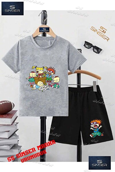 SS SİNSER Children's Unisex “Baby Famly Orange Child Multi“ Special Printed C...