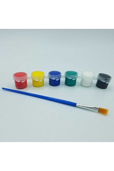 by burcu doğan 1 ADET 6 RENK AKRİLİK BOYA(3ml) + 1 ADET FIRÇA