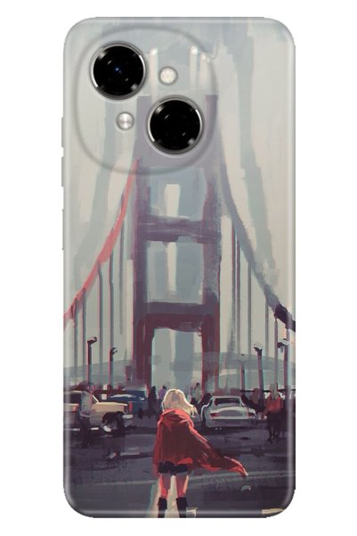 TECNO Spark Go 1 2025 6.67" Case Decorative Silicone Printed Cover Red Women
