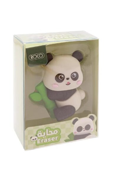 Roco ممحاة مطاطية لطيفة على شكل باندا بألوان متنوعة - أدوات مكتبية ممتعة للأطفال