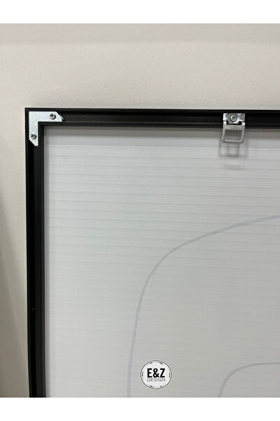 EZ Design İNCE METAL ÇERÇEVELİ, TEMPERLİ CAMA UV BASKI TEKLİ CAM TABLO