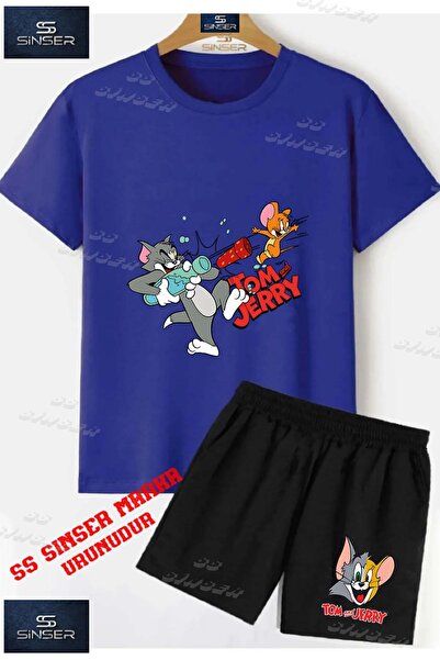 SS SİNSER تي شيرت للأطفال للجنسين "TOM AND JERRY SISE CAP" مطبوع حسب الطلب بر...