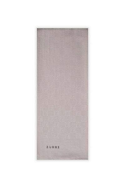 Zühre Monogram Patterned A.Gray Seher Shawl 0106