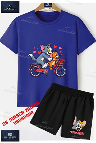SS SİNSER Kids Unisex “Tom and Jerry on a Bike Superior“ Custom Printed Crew ...