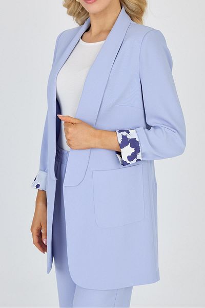 Zühre Pocket Detailed Jacket Trousers Gray/Blue Suit Tk-1103