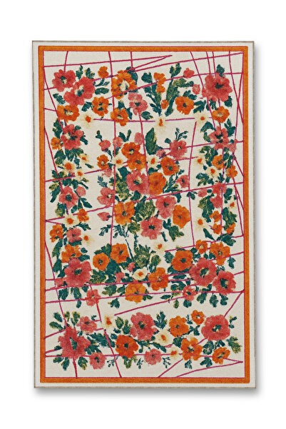 Rugs Modern Halı سجادة موسو ذات طابع الزهور ونقوش تقليدية وتفاصيل دقيقة وقاعد...