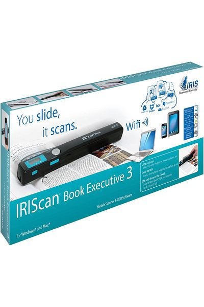 IRIScan Book 3 Executive Wireless Portable 900 dpi Color Scanner with WiFi