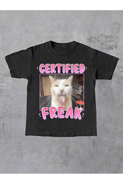 SVART WEAR Tricou certificat Freak Digital cu imprimeu bumbac 100% supradimen...