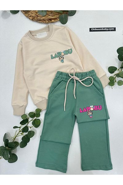 chibuumbabykids Girl's Labubu Printed Tracksuit Set