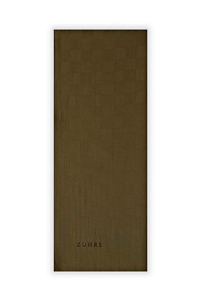Zühre Monogram Patterned Khaki Seher Shawl 0106