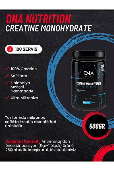 Dna Nutrition Amino Asit Paketi-4 (Creatine 500gr + Bcaa 250gr + Aol 300gr)