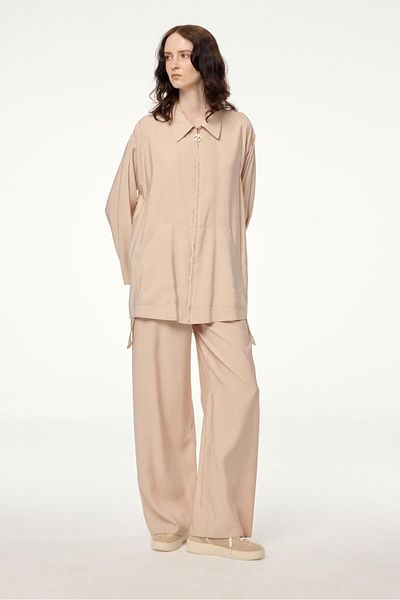 Zühre Beige Double Suit with Back Detail Tk-1464