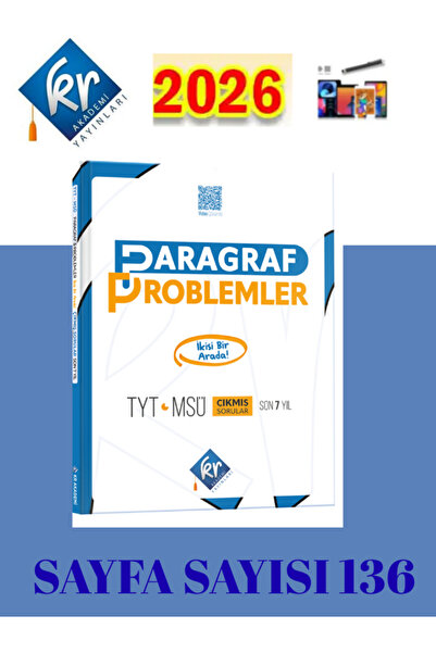Ens Yayıncılık KR Akademi 2025-2026 Müfredat TYT-MSÜ Paragraf Problemler Son 7 Yıl Çıkmış Sorular