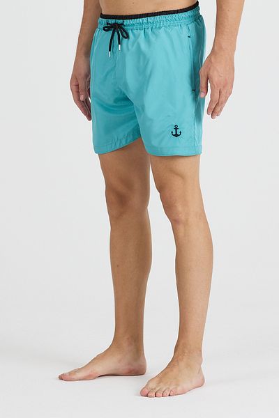 pandy Colorful Lined Mesh Pocket Zippered Swim Shorts