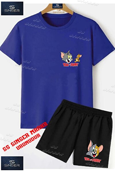 SS SİNSER Kids Unisex “Tom and Jerry Writing on Left Top“ Custom Printed Crew...