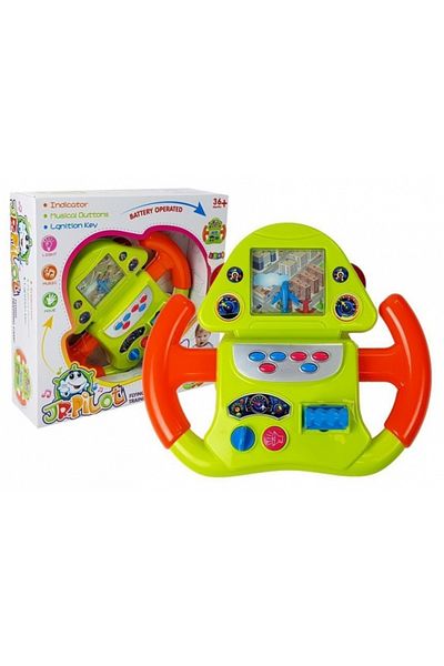 REBELS Interactive Flight Simulator Steering Wheel with Sounds and Light Effects LEAN Toys