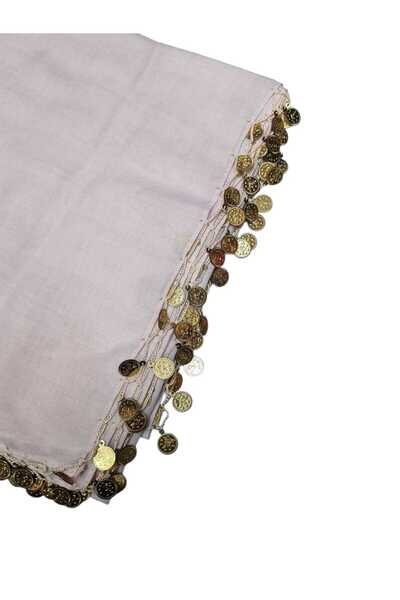 Bircan Hediyelik Pullu Tığ Oyası Siyah Tülbent Eşarp Yazma Başörtüsü Namaz Bezi