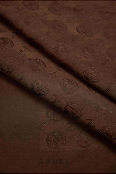 Zühre Coffee Z Monogram Scarf 0083