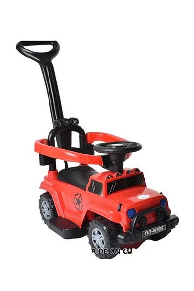Rally 3-In-1 Push Bar Walker & Ride-On Car Toy – Adjustable Toddler Activity Vehicle (Assorted Colors)
