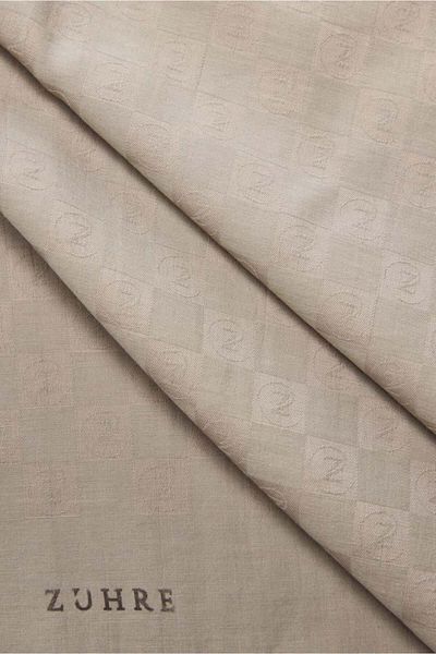 Zühre Monogram Patterned Stone Seher Shawl 0106