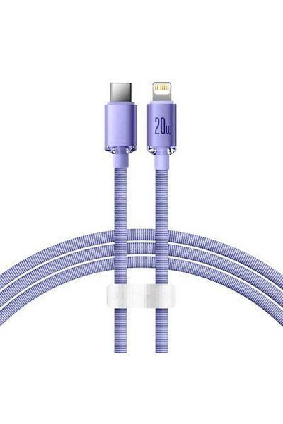 Gear Cablu de alimentare de date de la tip C la Lightning, 20W, Turbo, 2m, M46, Alumix, violet prună