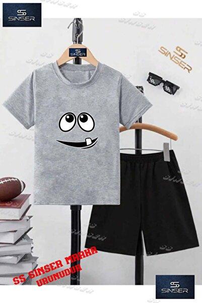 SS SİNSER Children's Unisex “One Gear Eye Face“ Special Printed Crew Neck T-S...