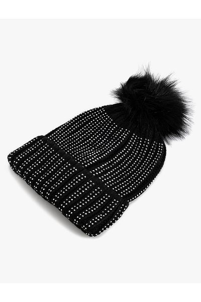 Koton Black Women's Stone Knitted Beanie