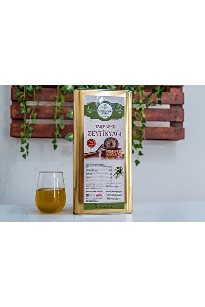KAZDAĞLARI ORGANİK LEZZETLER Kazdağı 5 LT Taşbaskı Zeytinyağı (0.3 - 0.5 Asit)