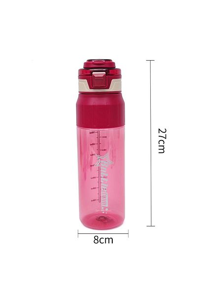 B4U Children's school water bottle, pop-up flip-top, sports, with grip, red, 1000 ml YHSQ2455
